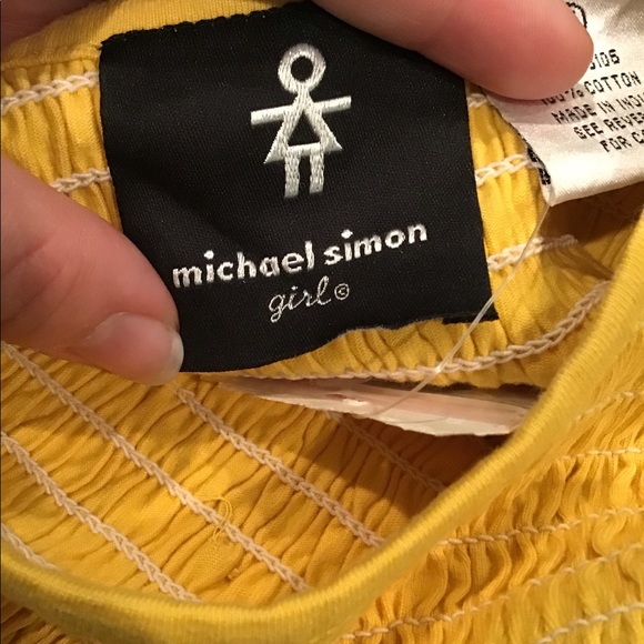 Michael Simon Girls' Yellow Beaded Tank Top Size 4T - Picture 4 of 6